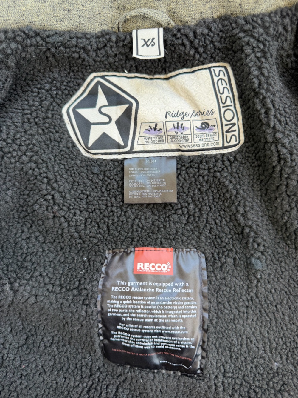 SESSIONS Sessions Ridge Series XS Snow jacket - Picture 2 of 4